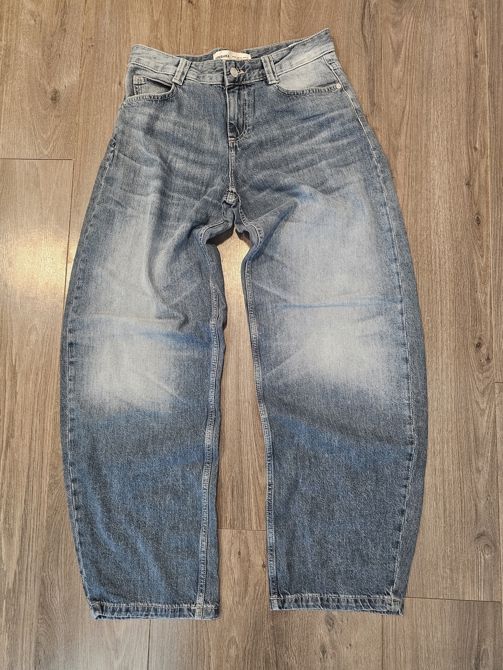 Bershka Women's Barrel Blue Jeans-New Without Tags